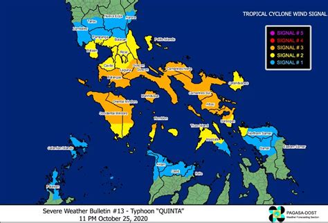 Quinta makes landfall over Quezon; 12 areas under Signal 3.